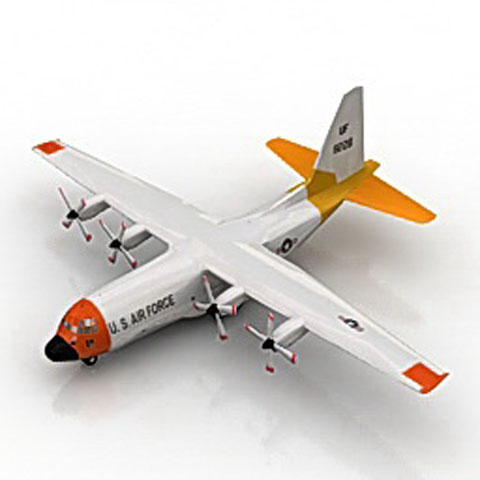 Free Airplane HERCULES N79 3D model for 3ds Max Library Download